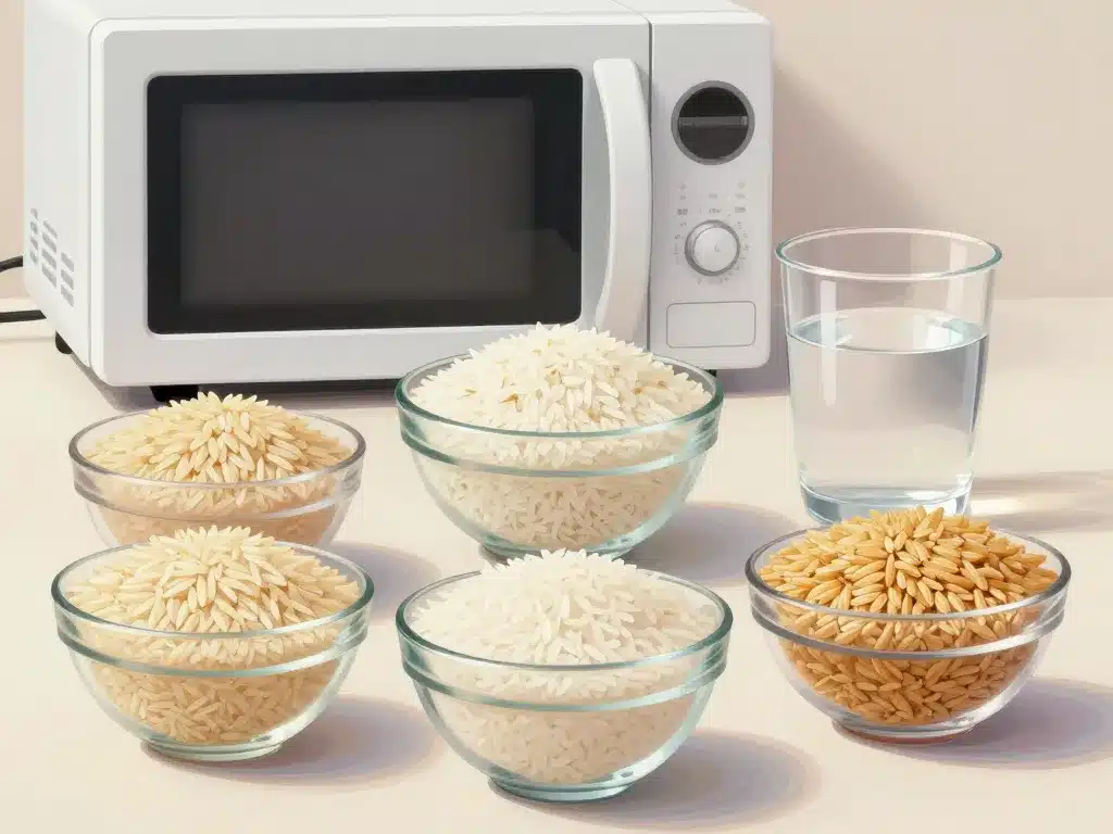 différents riz au micro onde eau et variété