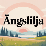 illustration vectorielle ängslilja lys paysage scandinave