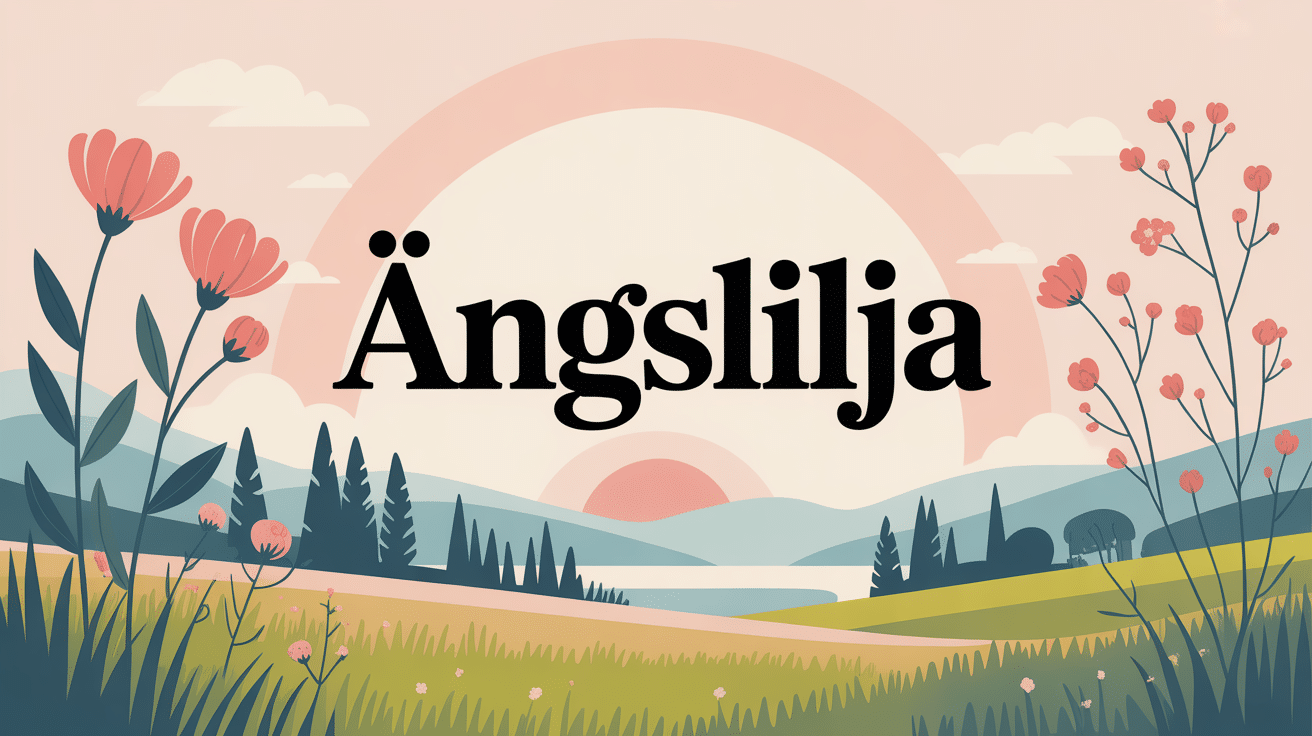 illustration vectorielle ängslilja lys paysage scandinave