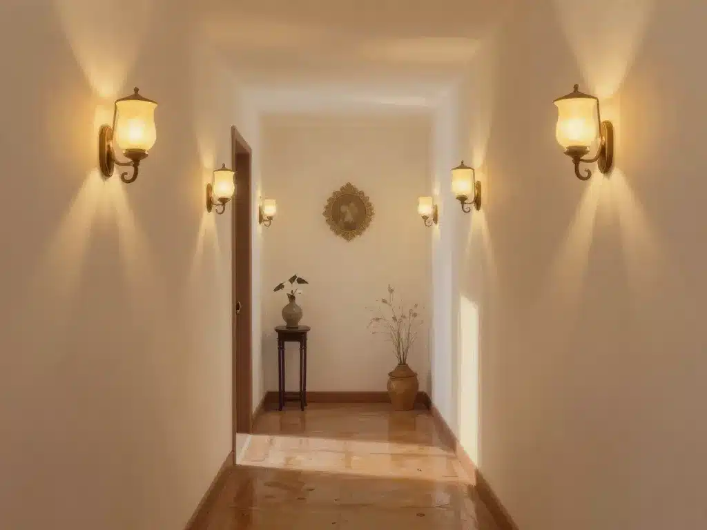 ambiance chaleureuse créée par appliques murales pour couloir déco