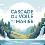 illustration cascade du voile de la mariée dans différents paysages français