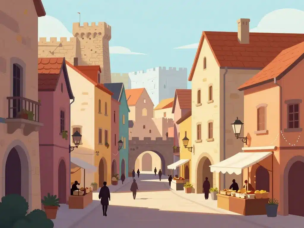 Centre historique Vic Espagne ruelles et bâtiments anciens