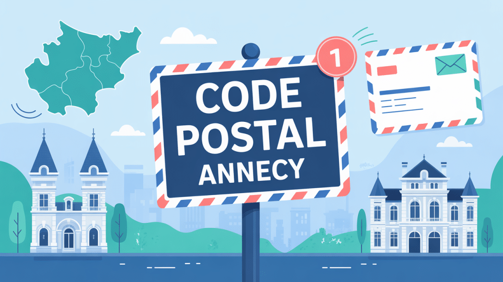 illustration vectorielle code postal annecy