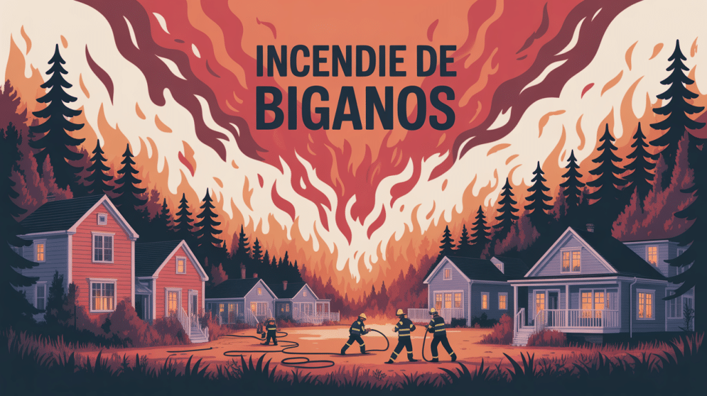Illustration incendie Biganos forêt habitations pompiers