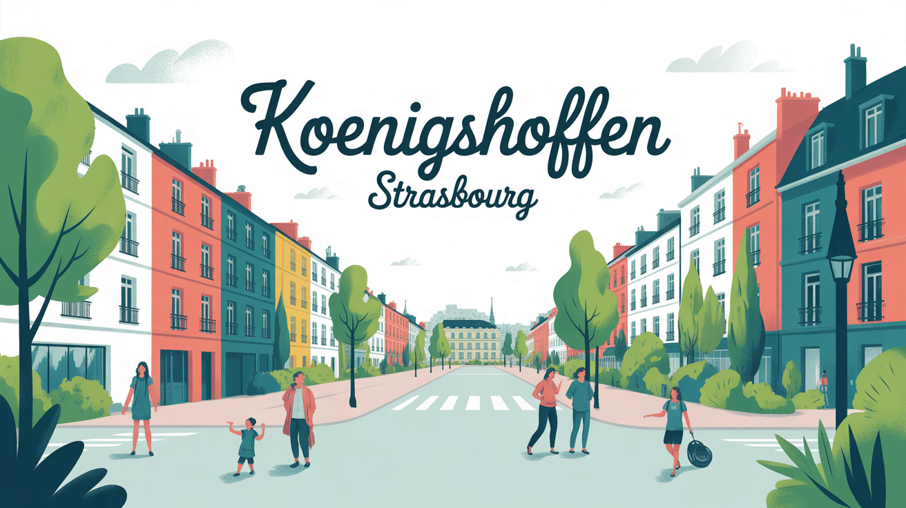 illustration quartier koenigshoffen strasbourg