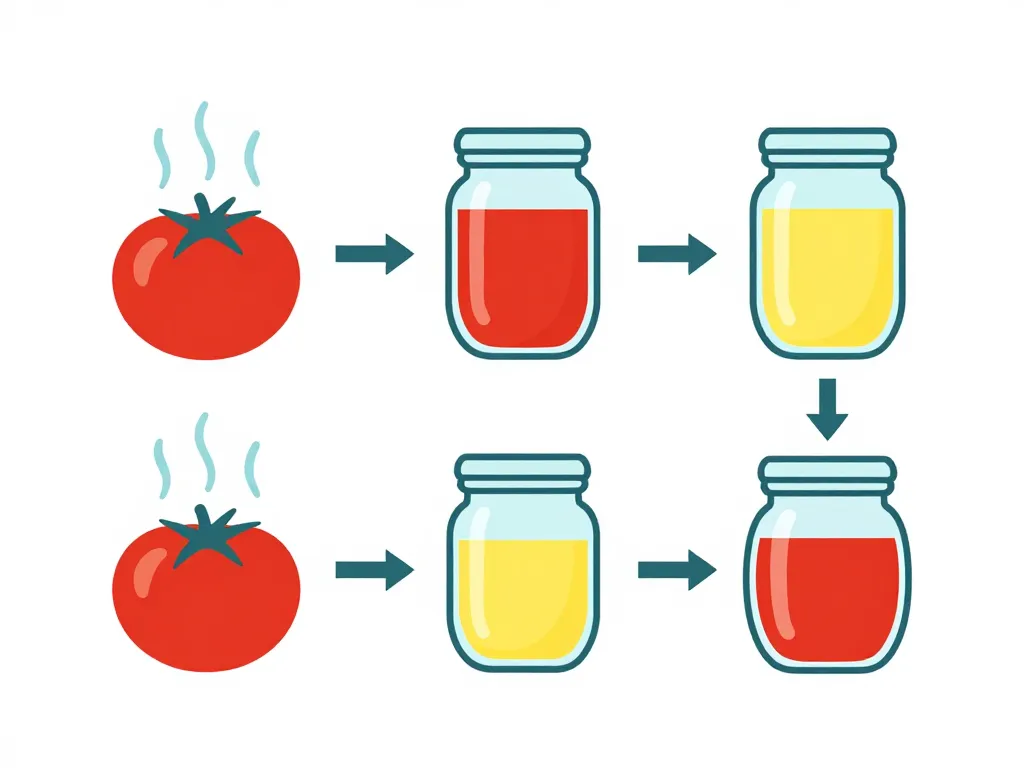 étapes process conserver tomates bocaux sans sterilisation
