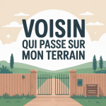 Mon voisin passe sur mon terrain sans autorisation, illustration du conflit de propriété privée