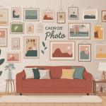 mur cadre photo dans un intérieur contemporain design ambiance chaleureuse