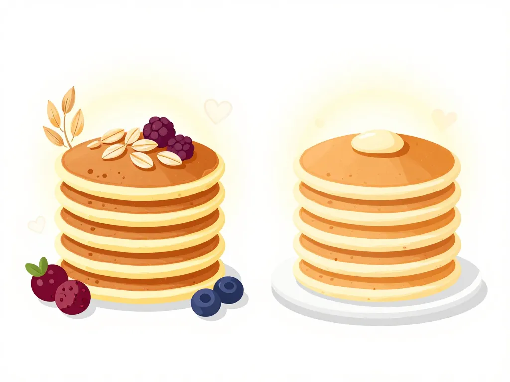 recette pancake flocon d'avoine peu calorique nutrition santé vs pancakes classiques