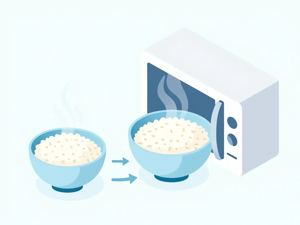 diagramme étapes cuisson riz au micro onde