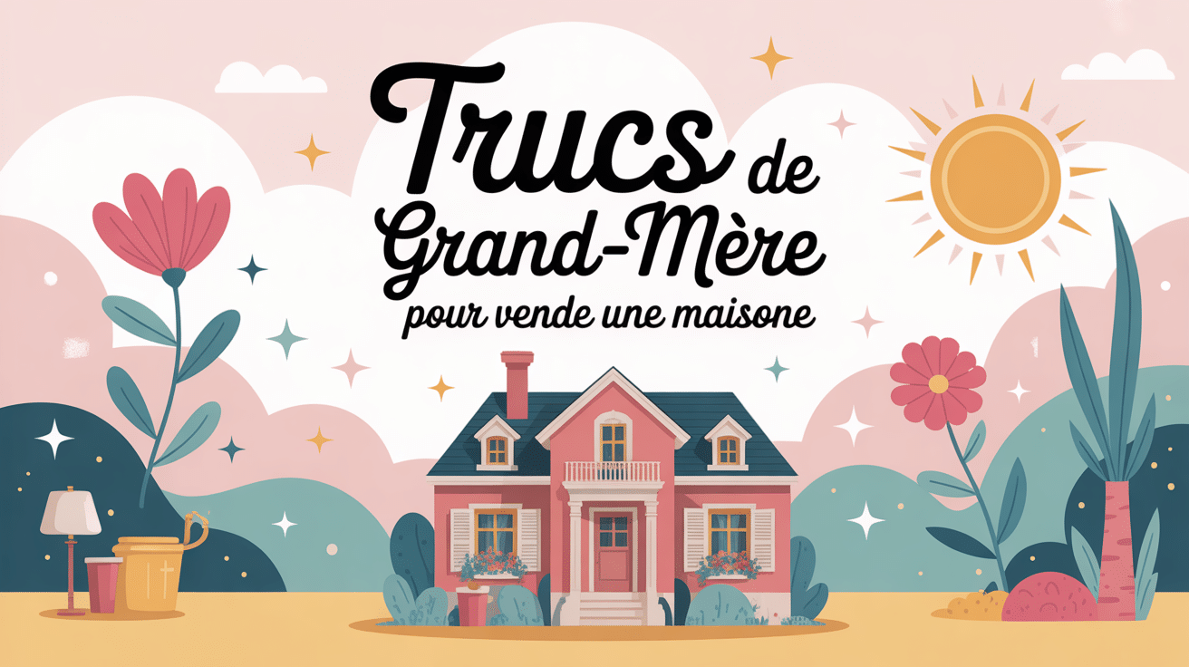 Illustration truc de grand-mère pour vendre une maison ambiance accueillante