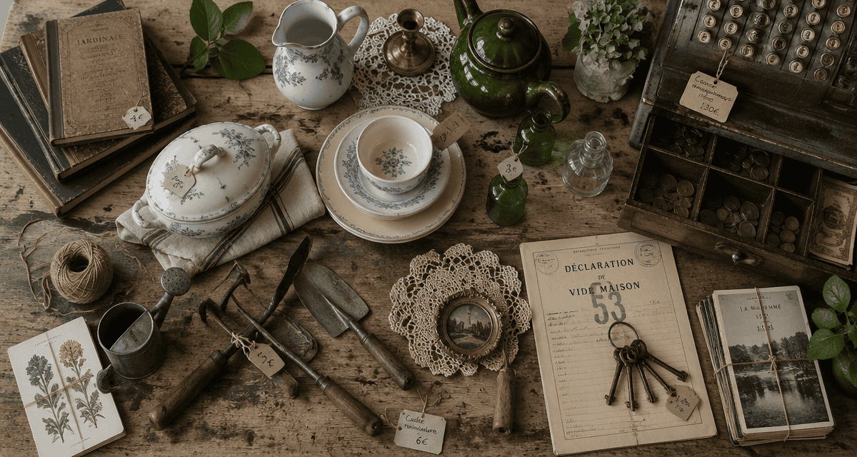 vide maison 53 table brocante