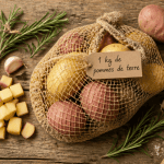 1 kg de pommes de terre Agata et Nicola sur planche