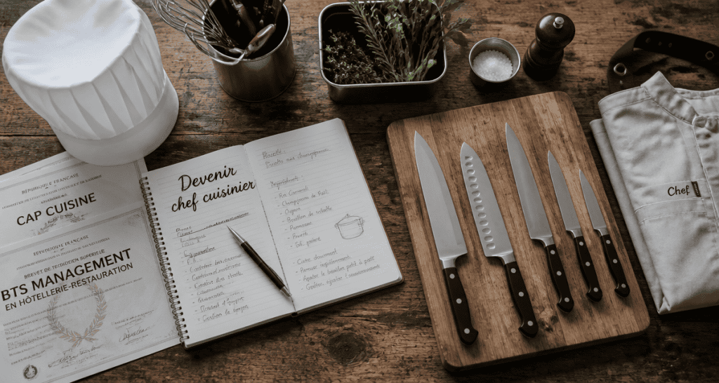 devenir chef cuisinier outils diplômes cuisine