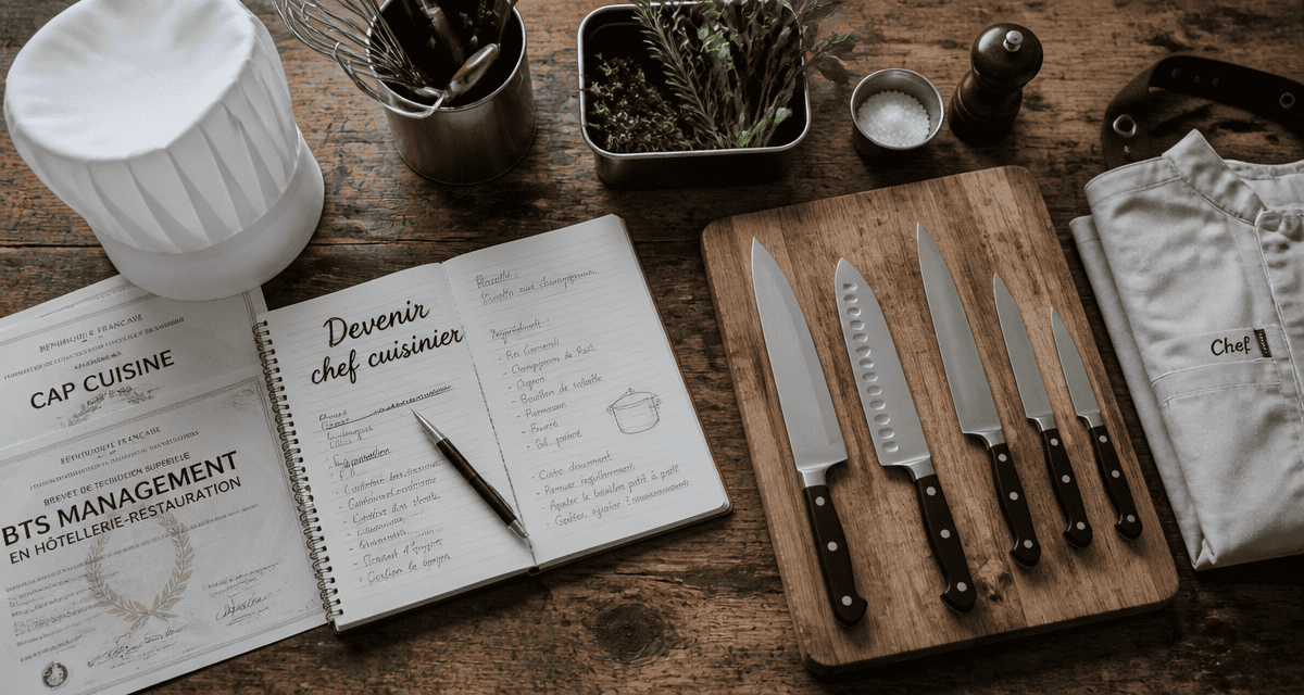 devenir chef cuisinier outils diplômes cuisine