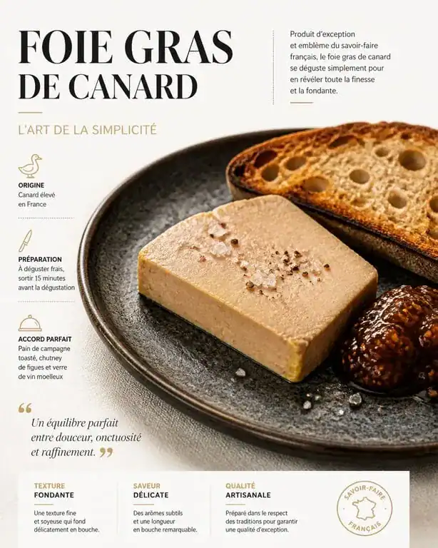 Foie gras dressé avec chutney de figues et pain de campagne pour une dégustation festive