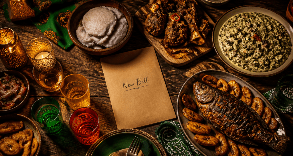 le new bell restaurant africain table plats camerounais