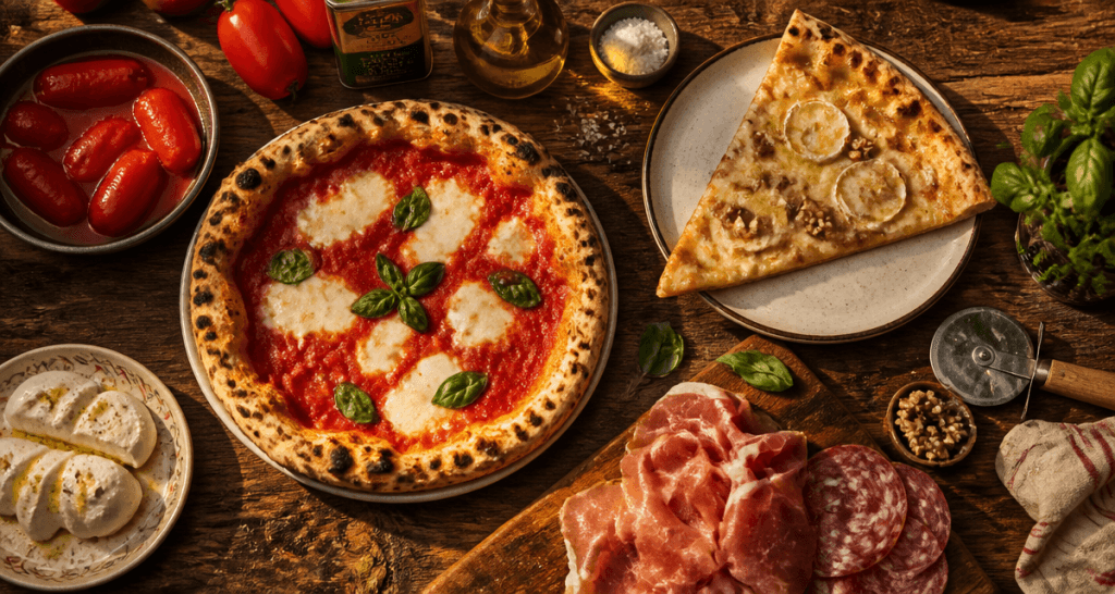meilleures pizzas lyon napolitaine sur table rustique