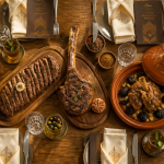 restaurant halal 78 table dressée plats traditionnels