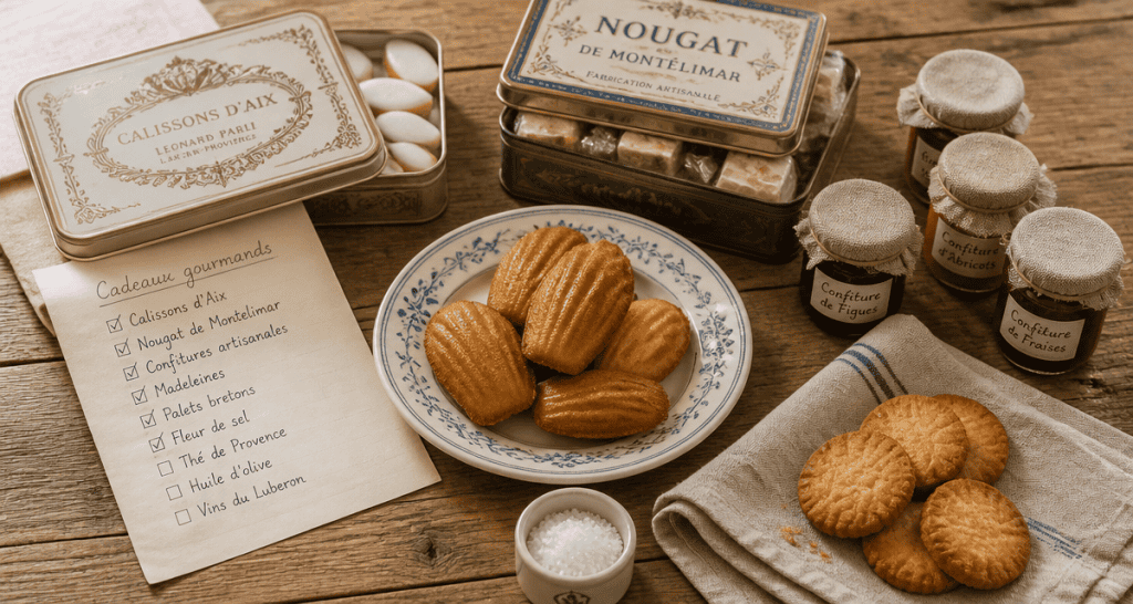 spécialités françaises à offrir calissons nougat madeleines