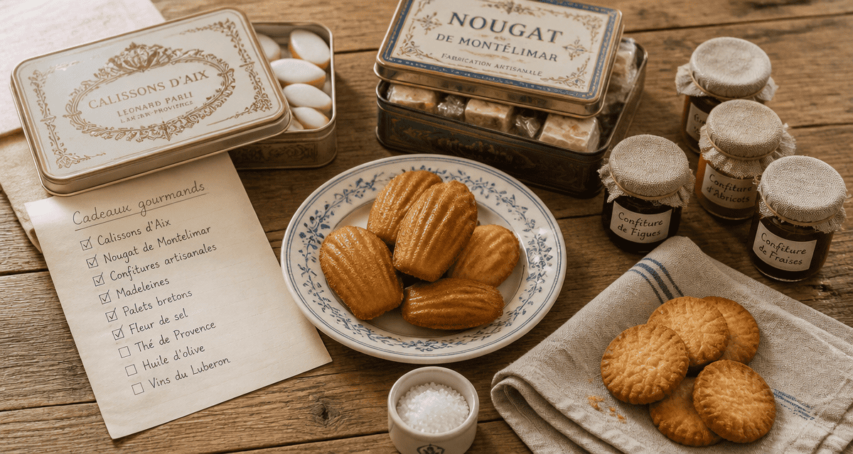 spécialités françaises à offrir calissons nougat madeleines
