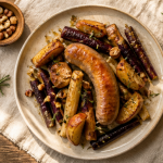 accompagnement boudin blanc avec légumes et pommes