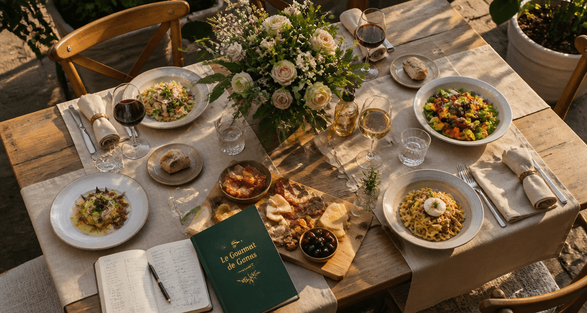 gourmet de genas - restaurant table dressée terrasse