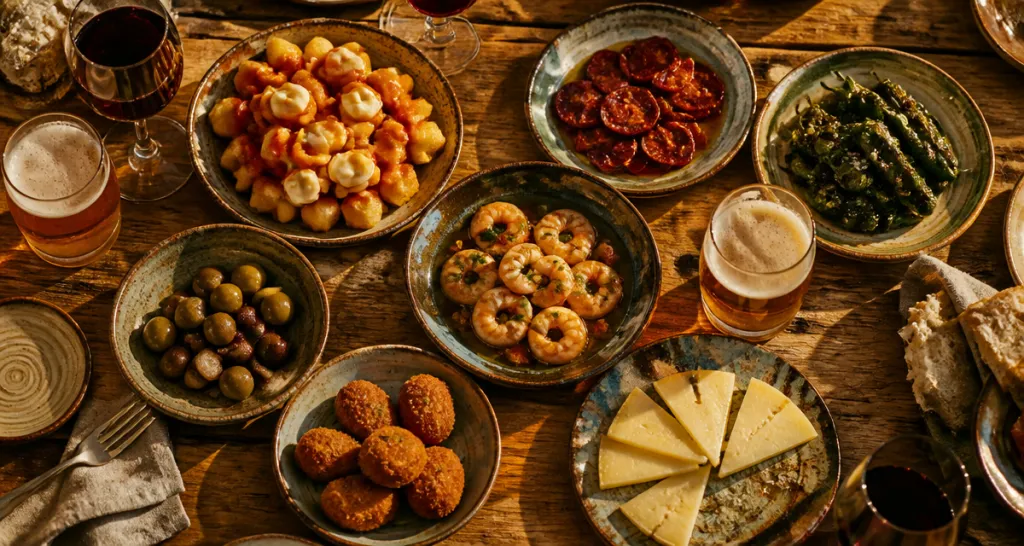 recette des tapas espagnol assiettes variées