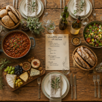 repas pour 30 personnes table dressée