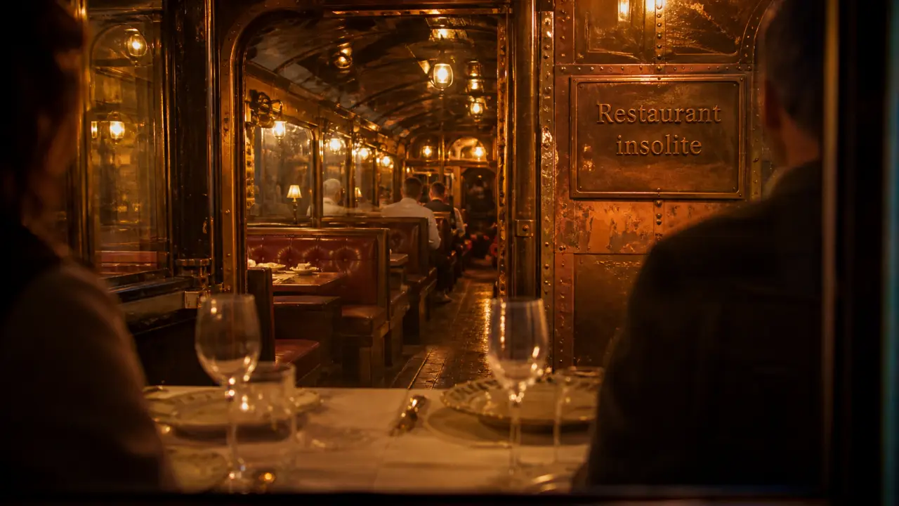 Restaurant insolite lyon, vue panoramique, table en braille