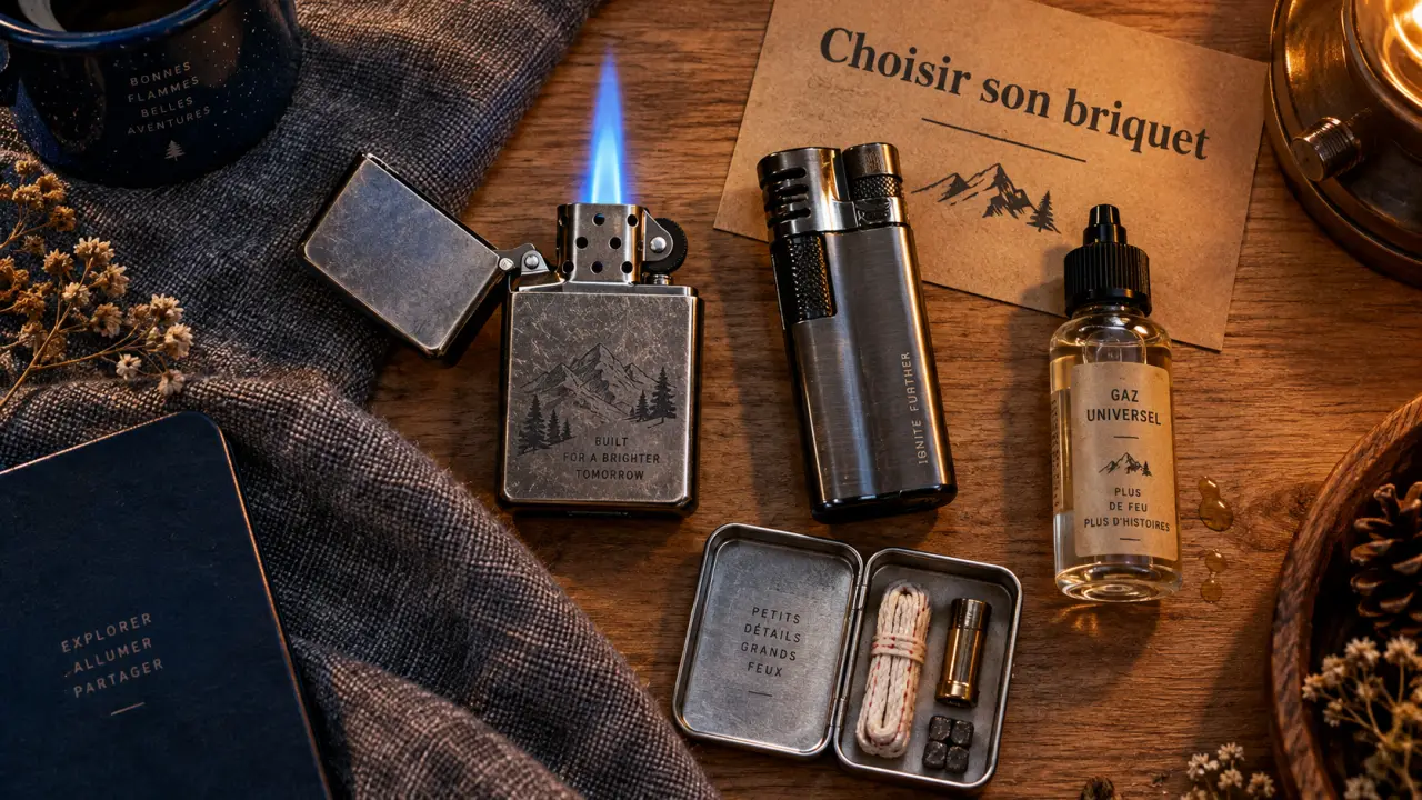 Briquet pour usage quotidien et extérieur : briquet tempête et rechargeable