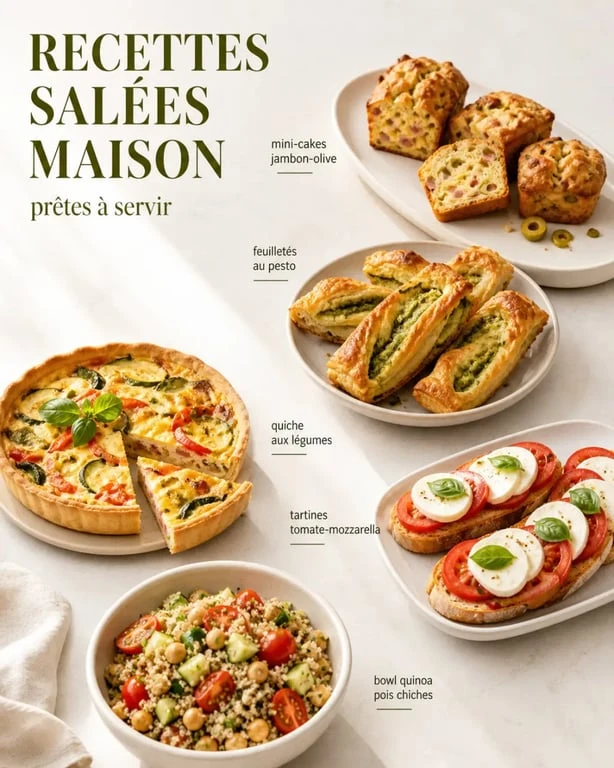 Recette salé : plusieurs idées de recettes salées maison prêtes à servir