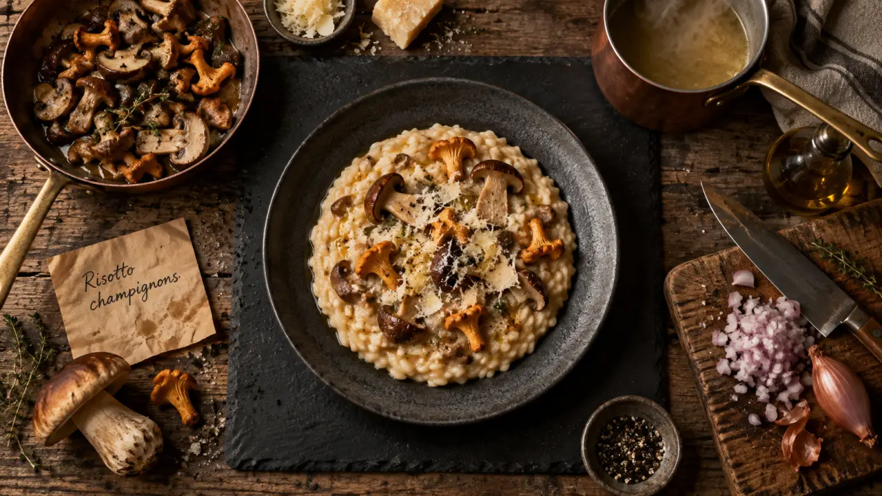 Les 5 grandes cuisines du monde : risotto aux champignons