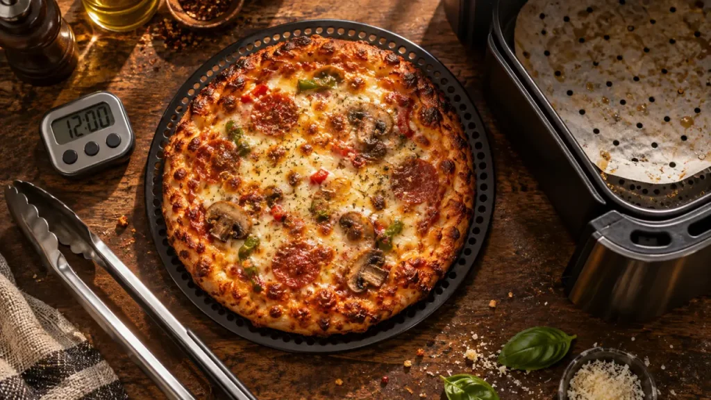Pizza surgelée airfryer prête en 6-12 minutes, pâte croustillante