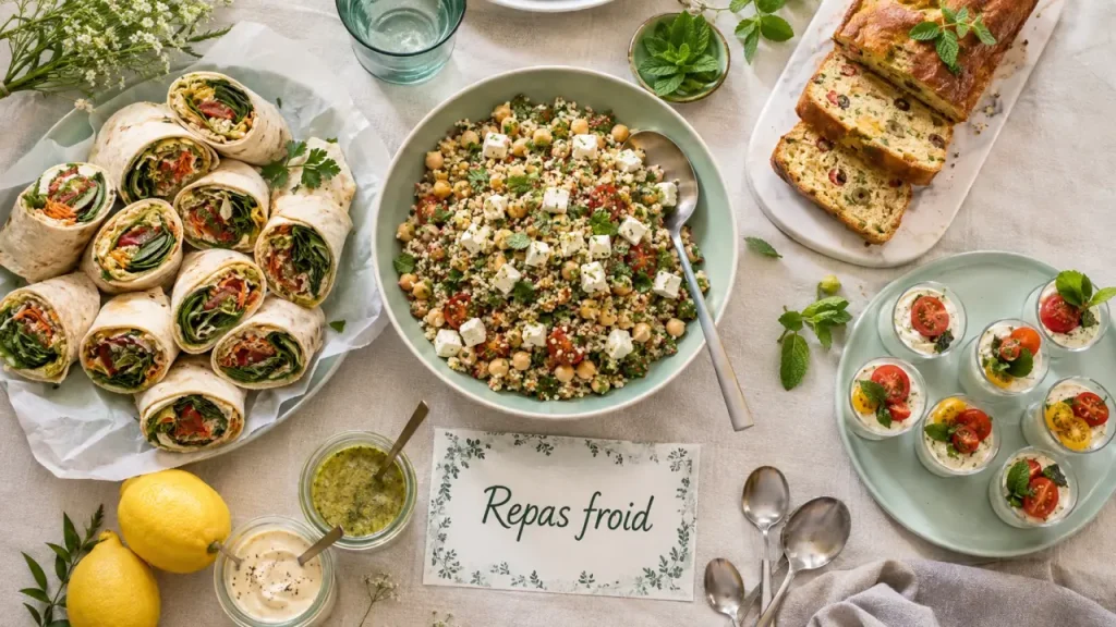 Quel repas froid entre amis préparer ? Salades, wraps et buffet sans stress