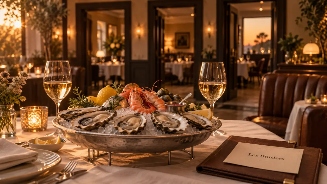 Restaurant les boisiers à Blain : plateau de fruits de mer, huîtres sur glace