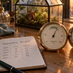 Hygrométrie mesurée : hygromètre à 40–60% pour pièce